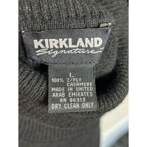Kirkland Signature Cashmere Sleeveless Turtleneck Sweater in Black - Sz L - Picture 3 of 3